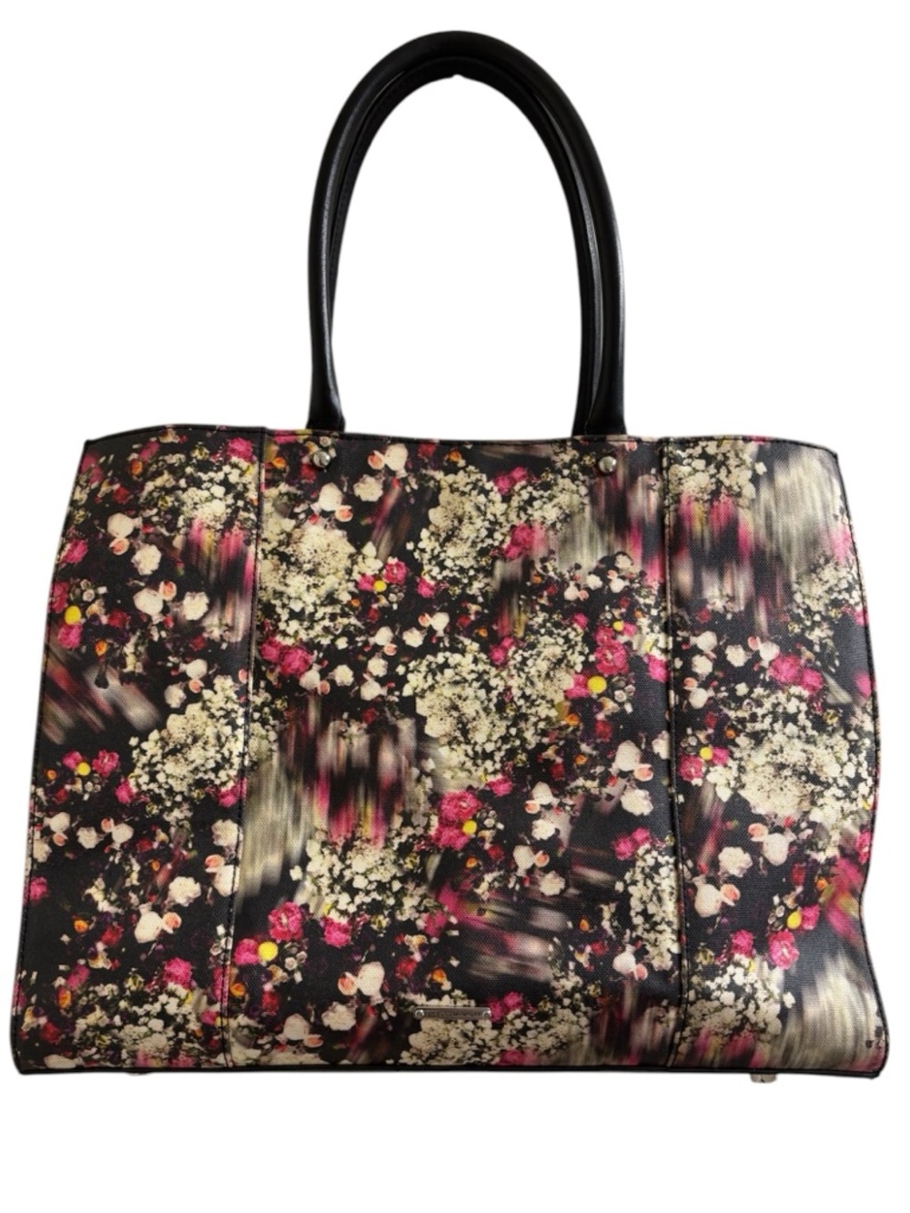 Rebecca Minkoff extra large floral canvas/leather M.A.B. tote